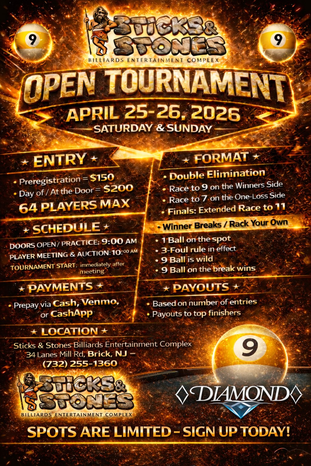 Tournament flyer / rules image